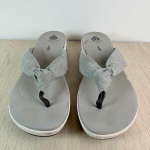 Clarks Cloudsteppers Arla Glison Grey Heather Thong Sandals Womens 11 M 26124906